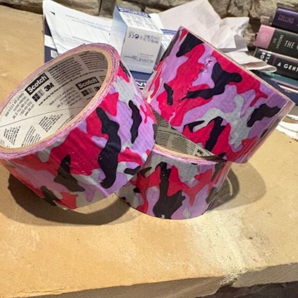 Lot of 3 New Scotch 3M Pink Purple Camo Duct Tape Rolls - Picture 1 of 3